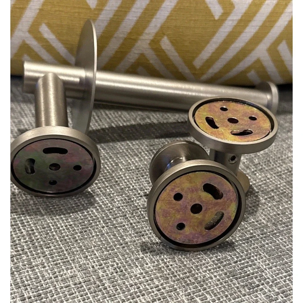 Lot 3 NEW Brushed Nickel Stainless Steel Toilet Paper Holder & 2 Towel Hooks NEW